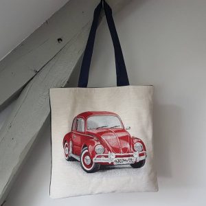 Sac cabas avec la coccinelle volkswagen vintage retro
