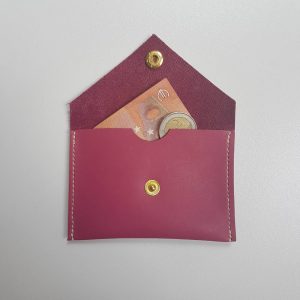 Porte carte cuir vieux rose – Image 3