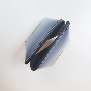 Porte carte cuir verni bleu – Image 4