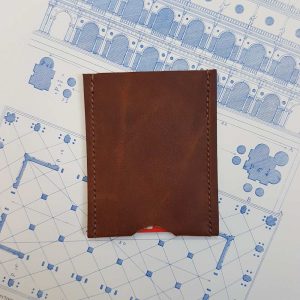 Etui carte bancaire cuir cognac – Image 4