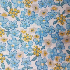 Trousse de maquillage motif petites fleurs bleues – Image 4