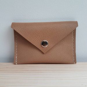 Porte carte cuir beige – Image 4