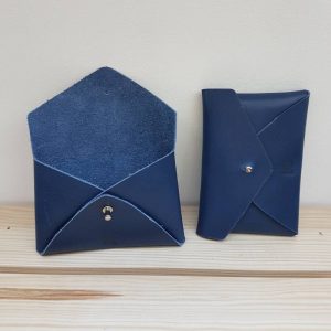Porte monnaie cuir bleu – Image 3