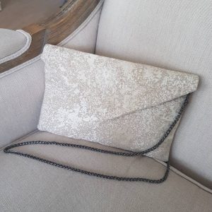 Pochette jacquard champagne Séléné – Image 5