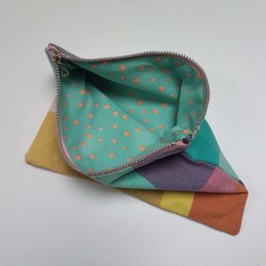 pochette trousse recyclée pastel