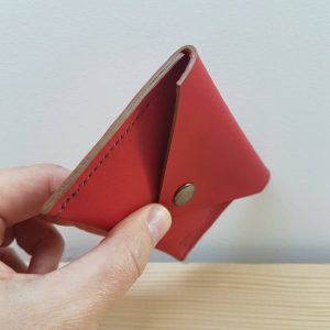 Porte carte cuir rouge – Image 3