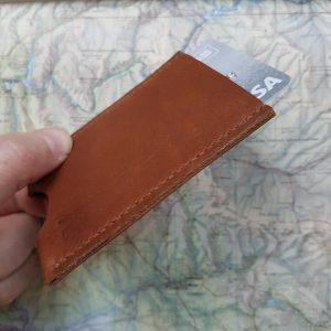 Etui carte bancaire cuir cognac – Image 3