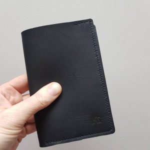 Protège passeport cuir noir – Image 4