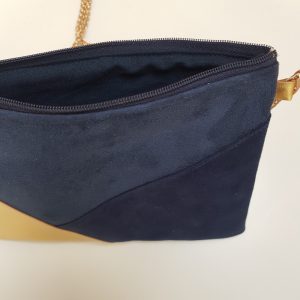 Pochette bleu marine et or – Image 3