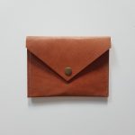 Pochette de protection de permis en cuir couleur camel
