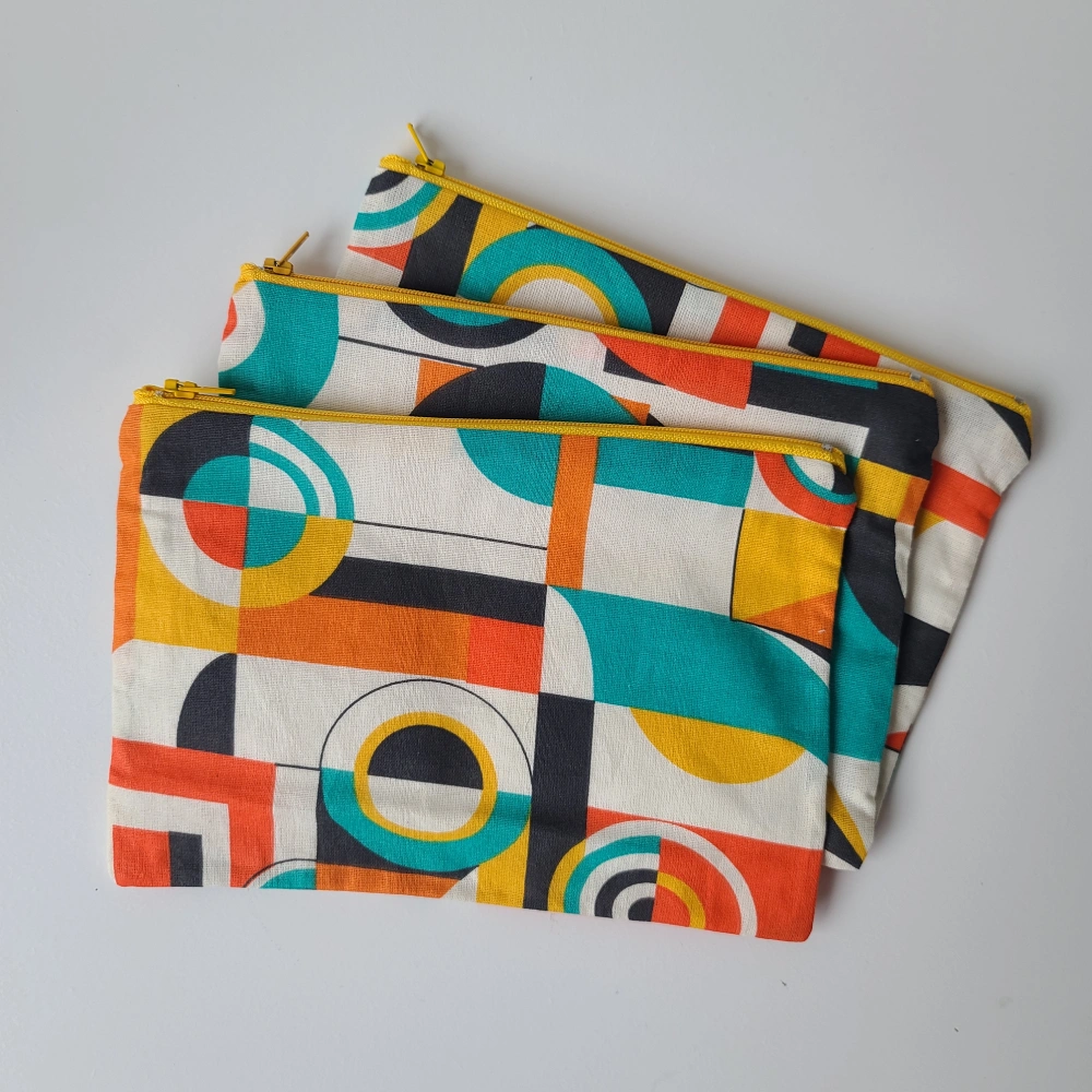 Pochette en tissu inspirée de Sonia Delaunay