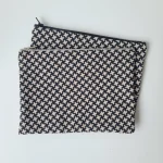 Petite pochette en tissu pour les femmes avec motif pied de poule
